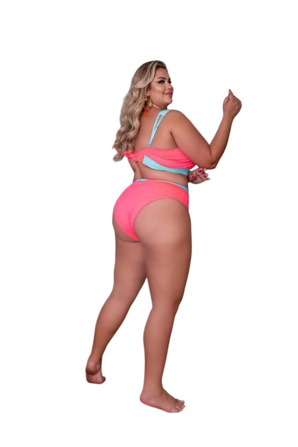 Biquíni Plus Size Duas Peças Com Bojo e Alças Reguláveis - Imagem 2