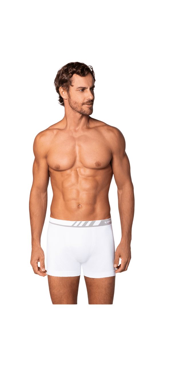 Lupo Cueca Boxer Masculina, Algodão Premium, Design Moderno com Elástico Listrado