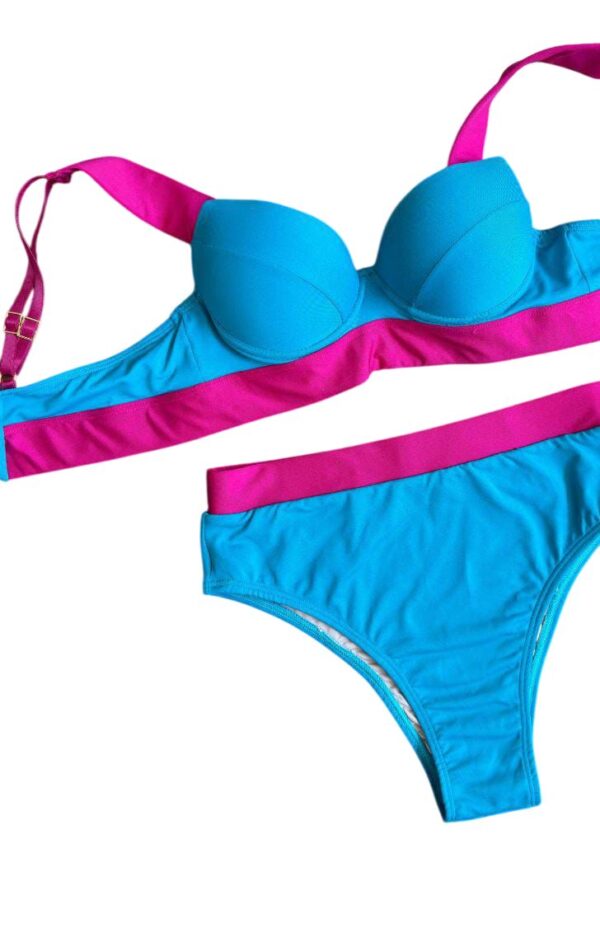 Biquíni Plus Size Duas Peças Com Bojo e Alças Reguláveis - Imagem 5