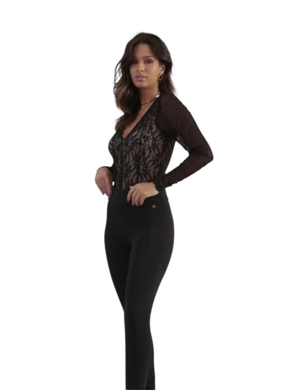 Calça Montaria Feminina, Cintura Alta, Tecido Elástico - Imagem 4