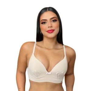 Conjunto de Lingerie Feminino Plush Up Sem Aro Sutiã com Bojo e Calcinha Fio Dental