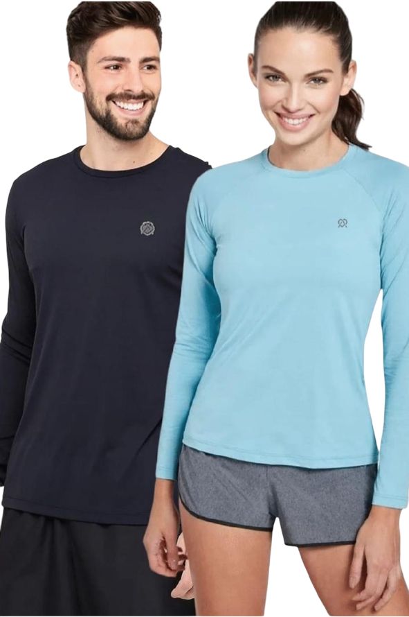 Camiseta Manga Longa Unissex com Proteção UV 50