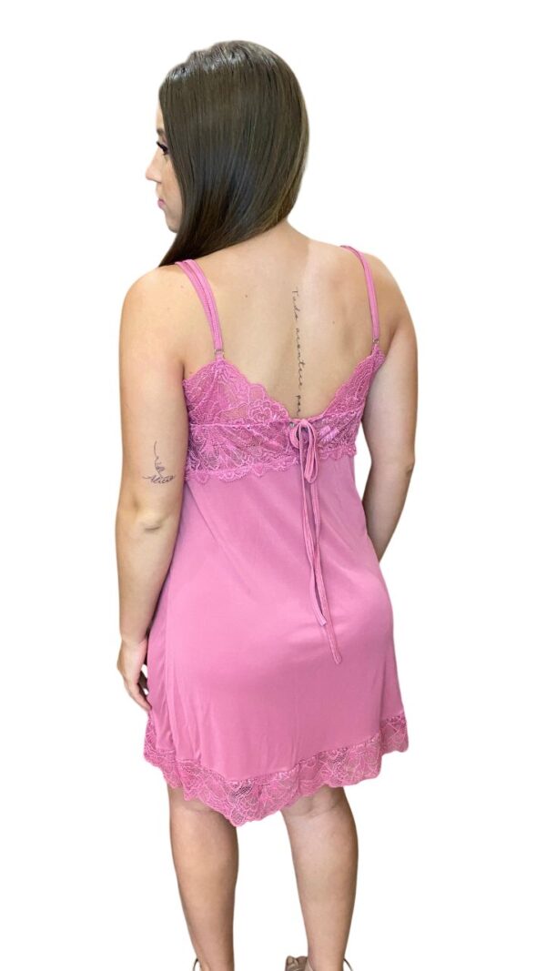 Camisola Feminina com Renda Alças Finas e Com Regulagem - Imagem 2