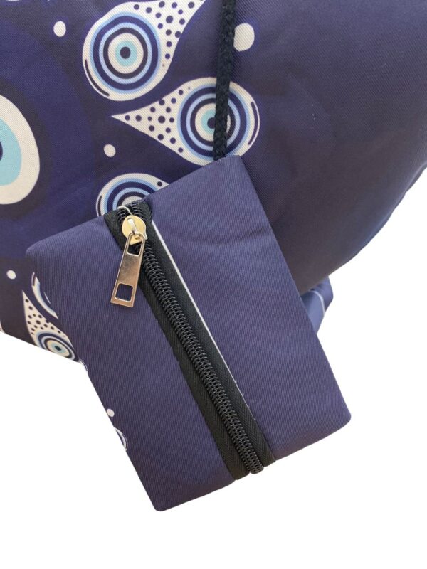 Bolsa de Praia Grande com Estampa Mandala e Olho Grego com Bolso - Imagem 3
