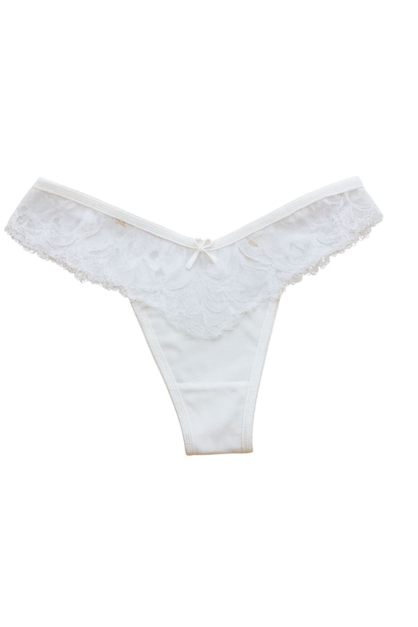 Calcinha Fio Duplo com Renda Detalhe Laço